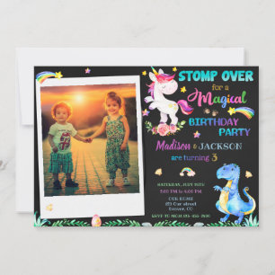 Invitación de cumpleaños de Fotografía Unicornio y