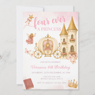 Invitación de cumpleaños de Four Ever a Princess
