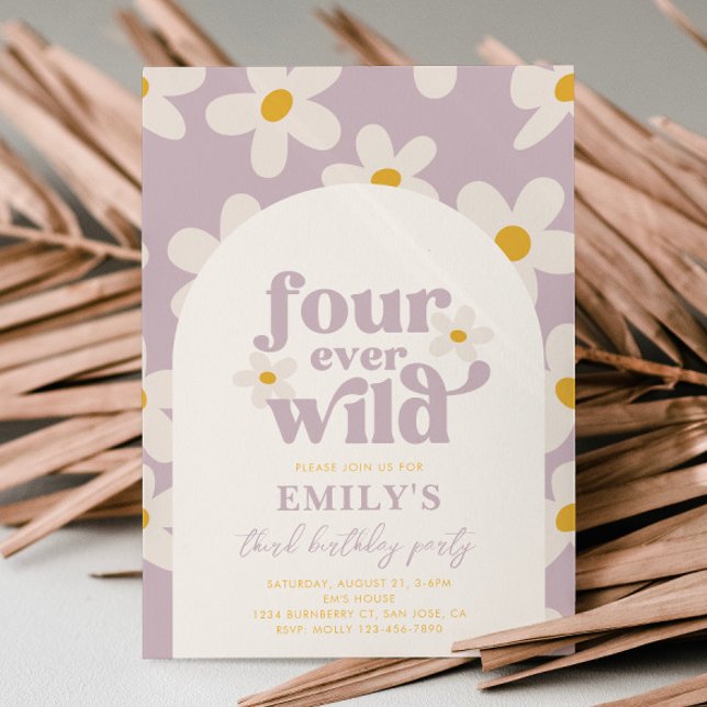 Invitación de cumpleaños de Fourever Wild Daisy (Subido por el creador)