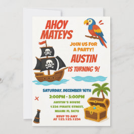 Invitación de cumpleaños de Fun Pirate