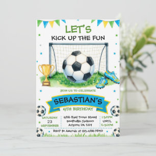 Invitación de cumpleaños de fútbol