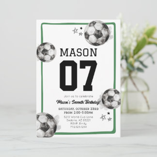 Invitación de cumpleaños de fútbol