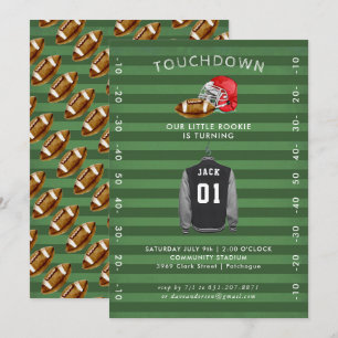 Invitación de cumpleaños de fútbol americano