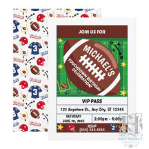 Invitación de cumpleaños de fútbol americano