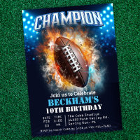 Invitación de cumpleaños de fútbol americano
