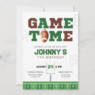 Invitación de cumpleaños de fútbol americano Game 