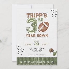Invitación de cumpleaños de fútbol americano para 