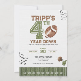 Invitación de cumpleaños de fútbol americano para 