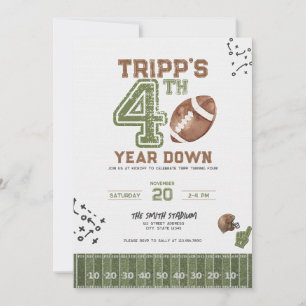 Invitación de cumpleaños de fútbol americano para