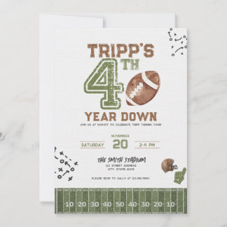 Invitación de cumpleaños de fútbol americano para