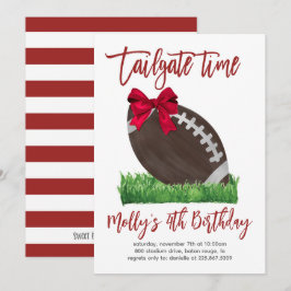 Invitación de cumpleaños de fútbol americano para 