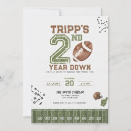 Invitación de cumpleaños de fútbol americano para 
