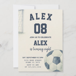 Invitación de cumpleaños de fútbol editable