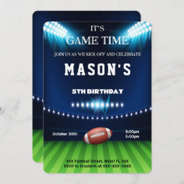 Invitación de cumpleaños de fútbol editable