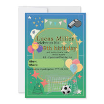 Invitación de cumpleaños de fútbol | Fiesta infant