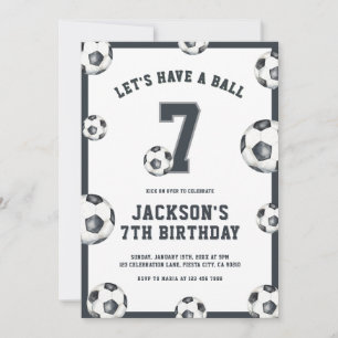 Invitación de cumpleaños de fútbol Let's Have a Ba