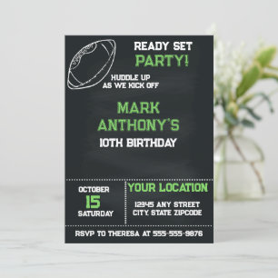 Invitación de Cumpleaños de Fútbol ¡Listo, Prepára