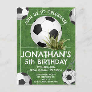 Invitación de cumpleaños de fútbol para niños