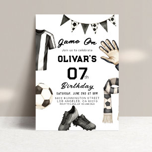 Invitación de cumpleaños de fútbol para niños