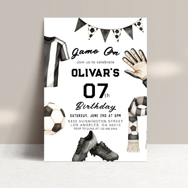 Invitación de cumpleaños de fútbol para niños (Subido por el creador)