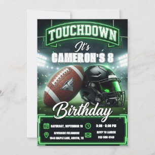 Invitación de cumpleaños de fútbol para niños de 5