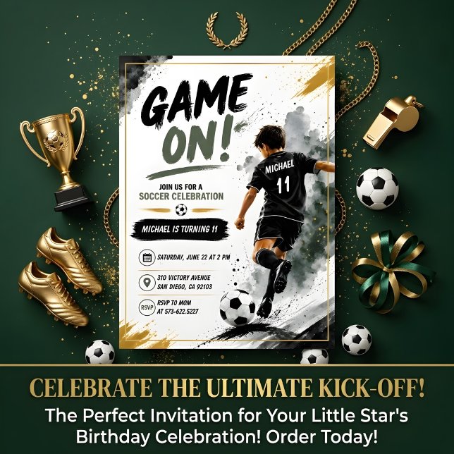 Invitación de cumpleaños de fútbol para niños - Fi (Subido por el creador)