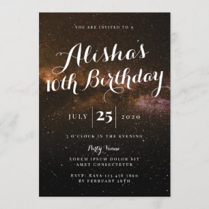 Invitación de cumpleaños de Galaxy