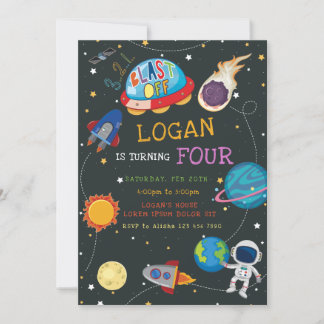 Invitación de cumpleaños de Galaxy