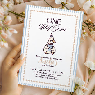 Invitación de Cumpleaños de Ganso Tonto Caprichoso