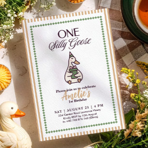 Invitación de Cumpleaños de Ganso Tonto Caprichoso