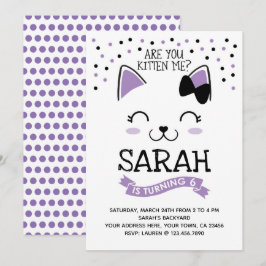 Invitación de cumpleaños de gatos gatos gatitos, m