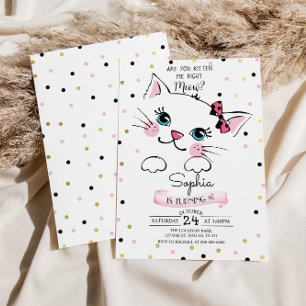 Invitación de cumpleaños de gatos gatos gatos gato