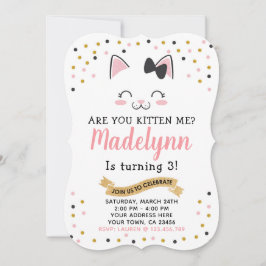 Invitación de cumpleaños de gatos gatos gatos gato