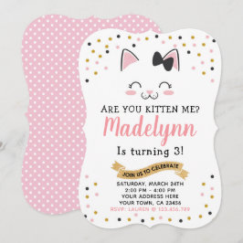 Invitación de cumpleaños de gatos gatos gatos gato