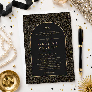 Invitación de cumpleaños de Gatsby Art Déco