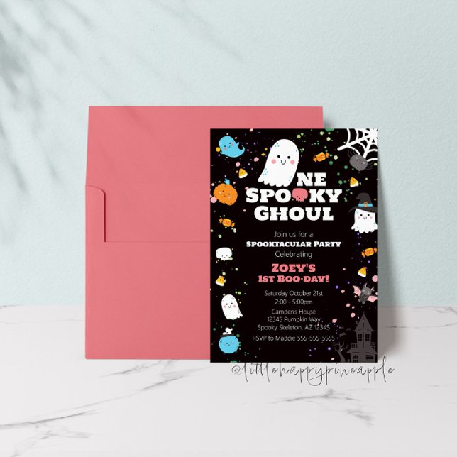 Invitación de cumpleaños de Ghoul espeluznante (Subido por el creador)