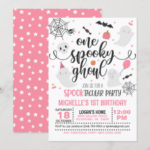 Invitación de cumpleaños de Ghoul espeluznante - C
