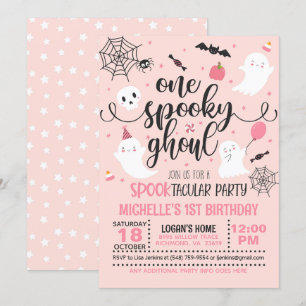 Invitación de cumpleaños de Ghoul espeluznante - C
