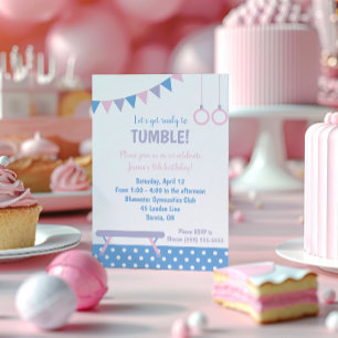Invitación de cumpleaños de gimnasia