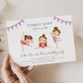 Invitación de cumpleaños de gimnasia conjunta