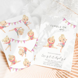 Invitación de cumpleaños de gimnasia conjunta