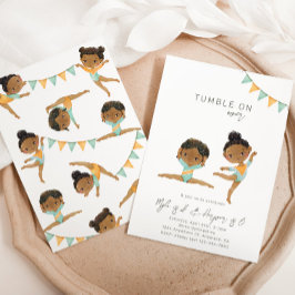 Invitación de cumpleaños de gimnasia conjunta | He