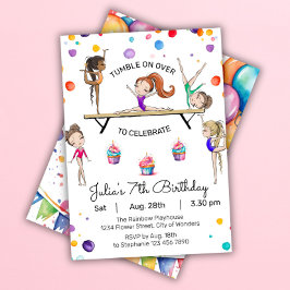 Invitación de cumpleaños de gimnasia | Fiesta de g