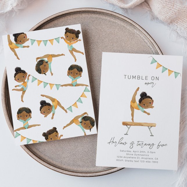 Invitación de cumpleaños de gimnasia | Fiesta de g (Subido por el creador)