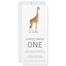 Invitación de cumpleaños de Giraffe