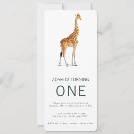 Invitación de cumpleaños de Giraffe
