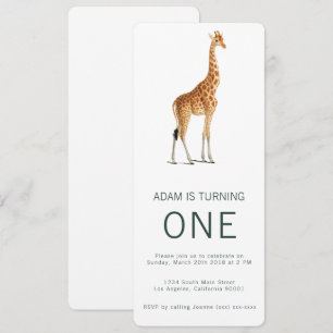 Invitación de cumpleaños de Giraffe
