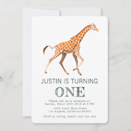 Invitación de cumpleaños de Giraffe
