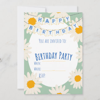 Invitación de cumpleaños de girasol