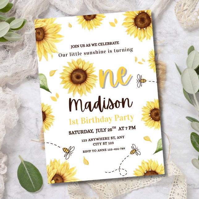 Invitación de cumpleaños de girasol, cumpleaños de (Subido por el creador)